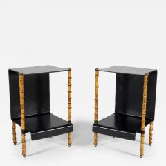 Jacques Adnet Rare pair of side tables - 4640405