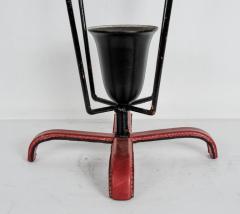 Jacques Adnet Rare umbrella stand in stitched leather by Jacques Adnet - 817331