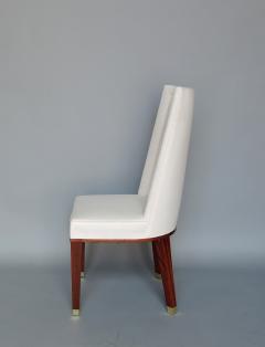 Jacques Adnet Set of 11 Fine French 1950s Mahogany Dining Chairs by Jacques Adnet - 4212321