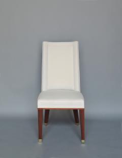 Jacques Adnet Set of 11 Fine French 1950s Mahogany Dining Chairs by Jacques Adnet - 4212322