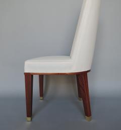 Jacques Adnet Set of 11 Fine French 1950s Mahogany Dining Chairs by Jacques Adnet - 4212325