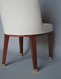 Jacques Adnet Set of 11 Fine French 1950s Mahogany Dining Chairs by Jacques Adnet - 4212328