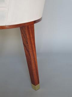 Jacques Adnet Set of 11 Fine French 1950s Mahogany Dining Chairs by Jacques Adnet - 4212329