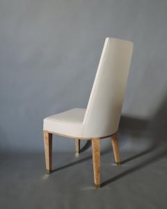 Jacques Adnet Set of 8 Fine French 1950s Bleached Mahogany Dining Chairs by Jacques Adnet - 4470766