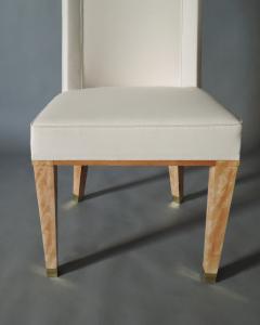 Jacques Adnet Set of 8 Fine French 1950s Bleached Mahogany Dining Chairs by Jacques Adnet - 4470779