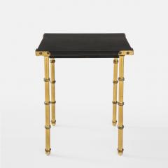 Jacques Adnet Small Faux Bamboo Side Table by Jacques Adnet - 2717552