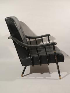 Jacques Adnet Stitched Leather Armchair by Jacques Adnet - 520205