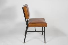 Jacques Adnet Stitched Leather Chairs By Jacques Adnet - 1231616