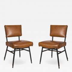 Jacques Adnet Stitched Leather Chairs By Jacques Adnet - 1232138