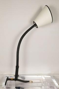 Jacques Adnet Stitched Leather Lamp designed By Jacques Adnet - 1006806