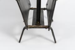 Jacques Adnet Stitched Leather Magasine Rack by Jacques Adnet - 928828