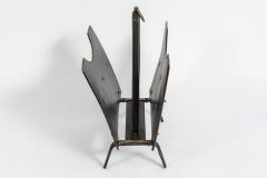 Jacques Adnet Stitched Leather Magasine Rack by Jacques Adnet - 928829