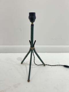 Jacques Adnet Stitched Leather Table Lamp - 4384906