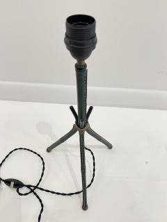 Jacques Adnet Stitched Leather Table Lamp - 4384908