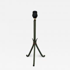 Jacques Adnet Stitched Leather Tripod Table Lamp - 2498866