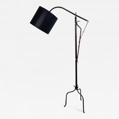 Jacques Adnet Stitched leather floor lamp by Jacques Adnet - 1215325