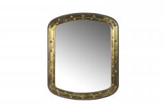 Jacques Adnet Stunning stitched leather mirror by Jacques Adnet - 2900578