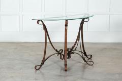 Jacques Adnet Style Iron Leather Console Table - 3083774