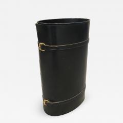 Jacques Adnet Stylish stitched leather and brass umbrella holder by Jacques Adnet - 903940