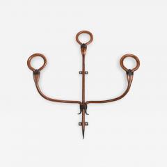 Jacques Adnet Tall Stitched Leather Coat Rack By Jacques Adnet - 929135