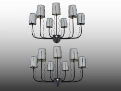 Jacques Adnet Three large 1950 s wall lights by Jacques Adnet France 1950 - 1236587