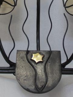 Jacques Adnet Three large 1950 s wall lights by Jacques Adnet France 1950 - 1236588