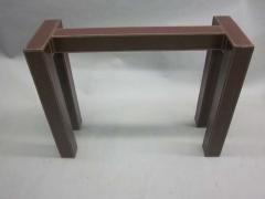 Jacques Adnet Two French Leather Mid Century Consoles in the Style of Jacques Adnet - 4088352