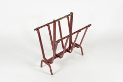 Jacques Adnet Very rare magasine rack in Stitched leather by Jacques Adnet - 1075551