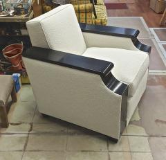 Jacques Adnet rarest documented comfy pair of club chairs fully restored - 2071532