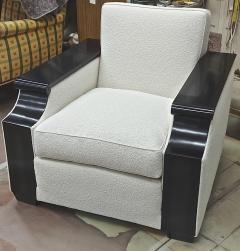 Jacques Adnet rarest documented comfy pair of club chairs fully restored - 2071553