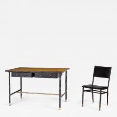 Jacques Adnet two drawer desk and chair - 4337961