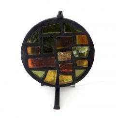 Jacques Avoinet French Multi Color Mosaic Glass and Iron Table Lamp by Jacques Avoinet - 477329