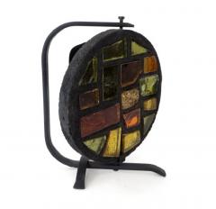 Jacques Avoinet French Multi Color Mosaic Glass and Iron Table Lamp by Jacques Avoinet - 477332