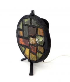 Jacques Avoinet French Multi Color Mosaic Glass and Iron Table Lamp by Jacques Avoinet - 477333