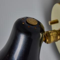 Jacques Biny 1960s Black Brass Wall Lamp Attributed to Jacques Biny - 4105151