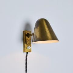 Jacques Biny 1960s Jacques Biny Patinated Brass Articulating Plug in Wall Lamp - 4000783