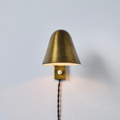 Jacques Biny 1960s Jacques Biny Patinated Brass Articulating Plug in Wall Lamp - 4000787