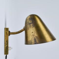 Jacques Biny 1960s Jacques Biny Patinated Brass Articulating Plug in Wall Lamp - 4000791