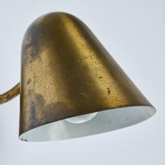 Jacques Biny 1960s Jacques Biny Patinated Brass Articulating Plug in Wall Lamp - 4000792