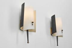 Jacques Biny A Pair of Brass and Acrylic Wall Lamps by Jacques Biny France 1950s - 3613058