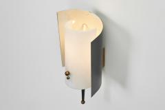 Jacques Biny A Pair of Brass and Acrylic Wall Lamps by Jacques Biny France 1950s - 3613059