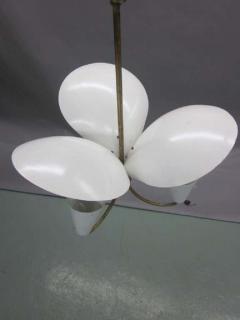 Jacques Biny French Mid Century Modern Reflector Chandelier Attributed to Jacques Biny 1950 - 1811553