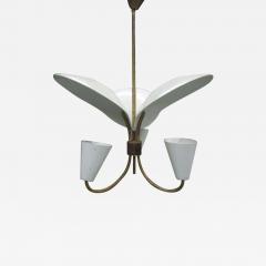 Jacques Biny French Mid Century Modern Reflector Chandelier Attributed to Jacques Biny 1950 - 1813779