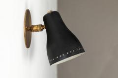 Jacques Biny Pair of 1950s Black Perforated Sconces Attributed to Jacques Biny - 870776