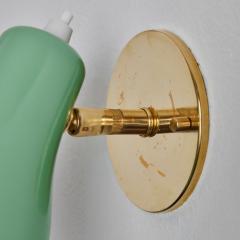 Jacques Biny Pair of 1950s Green Perforated Sconces Attributed to Jacques Biny - 2483557