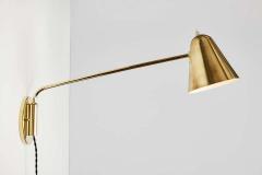 Jacques Biny Pair of 1950s Jacques Biny Brass Articulating Wall Lights - 1773546