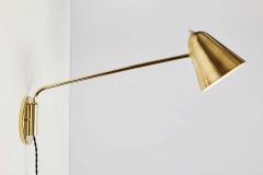 Jacques Biny Pair of 1950s Jacques Biny Brass Articulating Wall Lights - 1773547