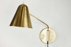 Jacques Biny Pair of 1950s Jacques Biny Brass Articulating Wall Lights - 1773550