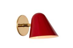 Jacques Biny Pair of 1950s Jacques Biny Red Wall Lights - 1622420