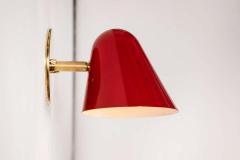 Jacques Biny Pair of 1950s Jacques Biny Red Wall Lights - 1622421